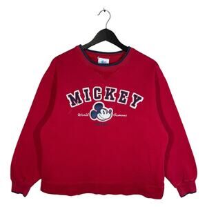 Vintage Disney Mickey Mouse Embroidered Crewneck Medium